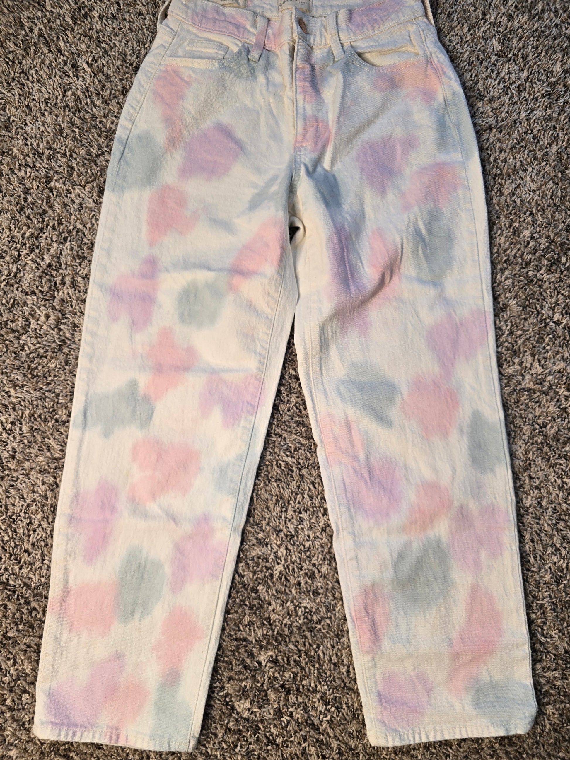 Universal Thread Pastel Tie-Dye Vintage Straight Jeans – Size 0/25R image 3