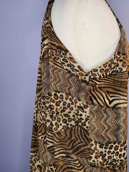 Dots Leopard print blouse 2x image 1