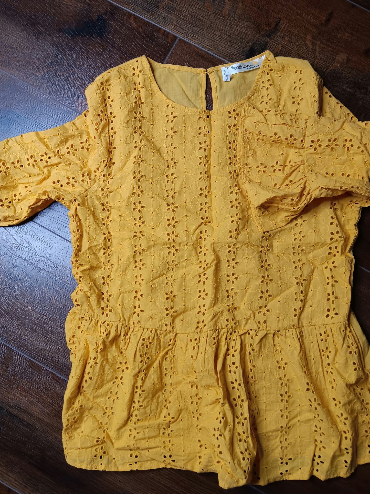 Canary yellow blouse size Large Brand available by Angela Fashion  image 3