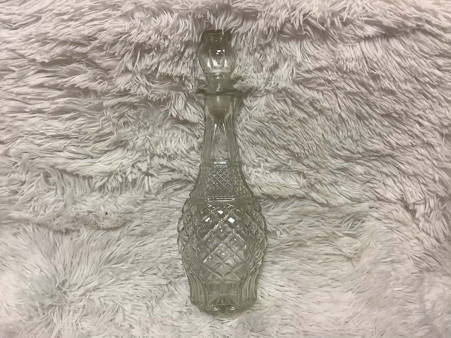 Vintage glass decanter with stopper image 0