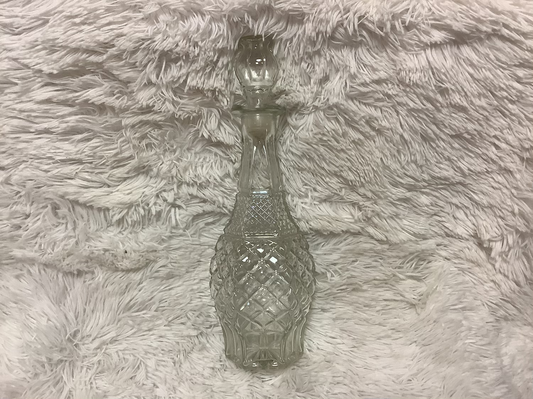 Vintage glass decanter with stopper image 0