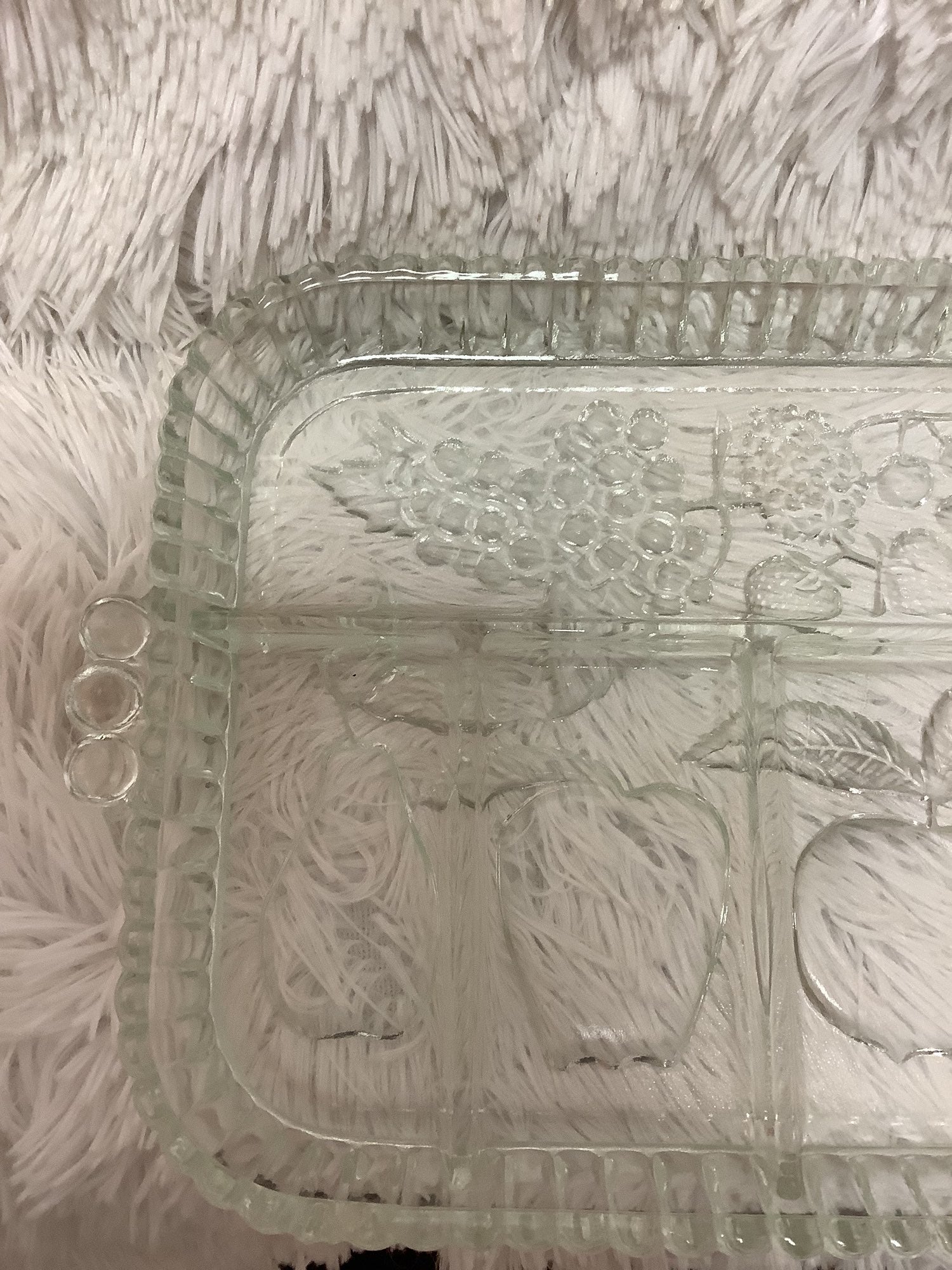 Vintage indian glass serving tray image 2