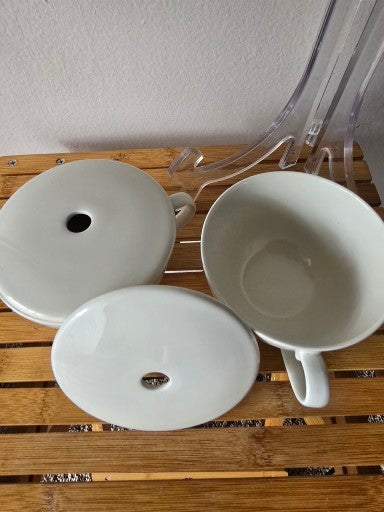 Tea Forte Porcelain Tea Cup and Lid, Steeps 8 oz., Microwave & Dishwasher Safe,  image 1