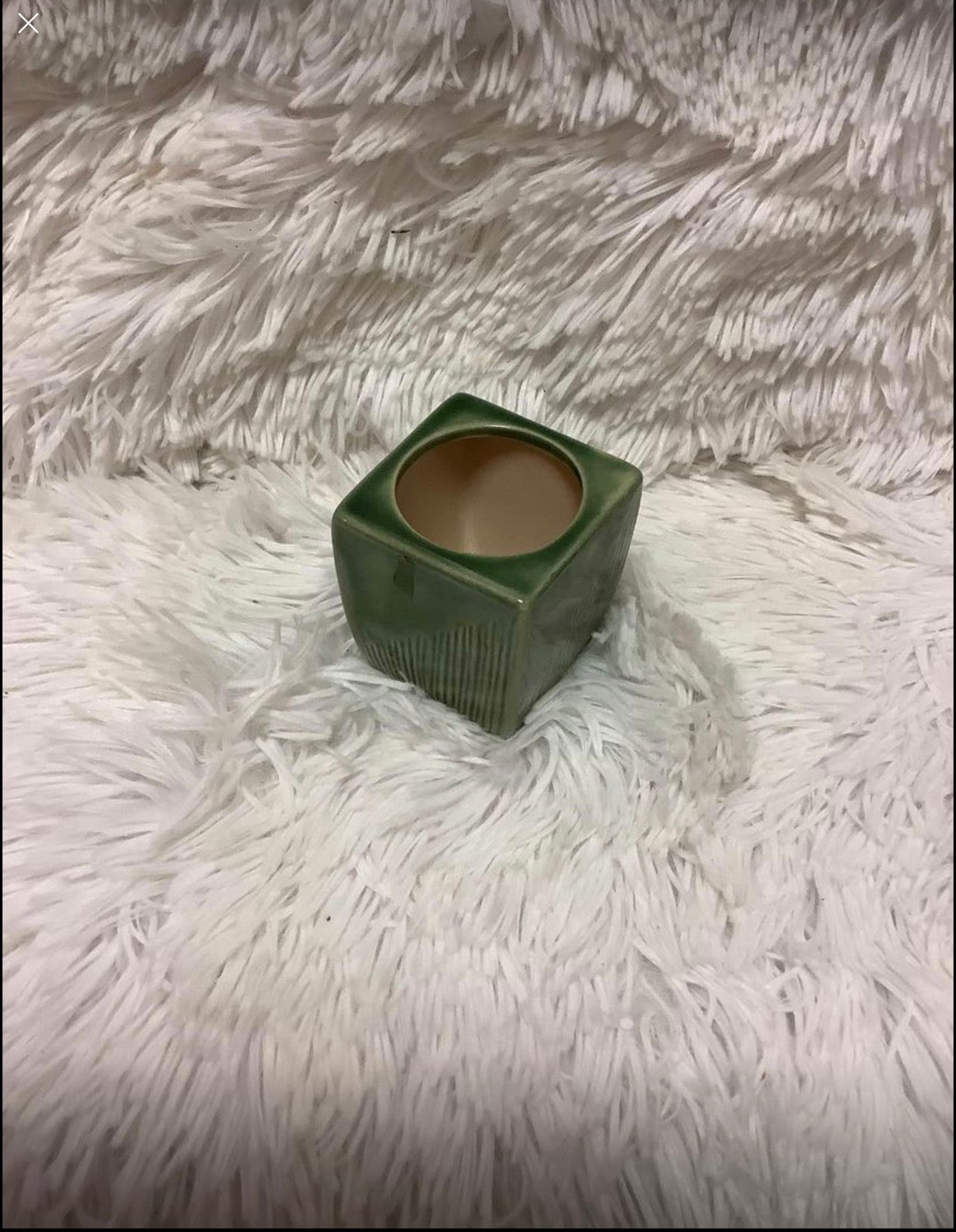 Small green candle holder image 4