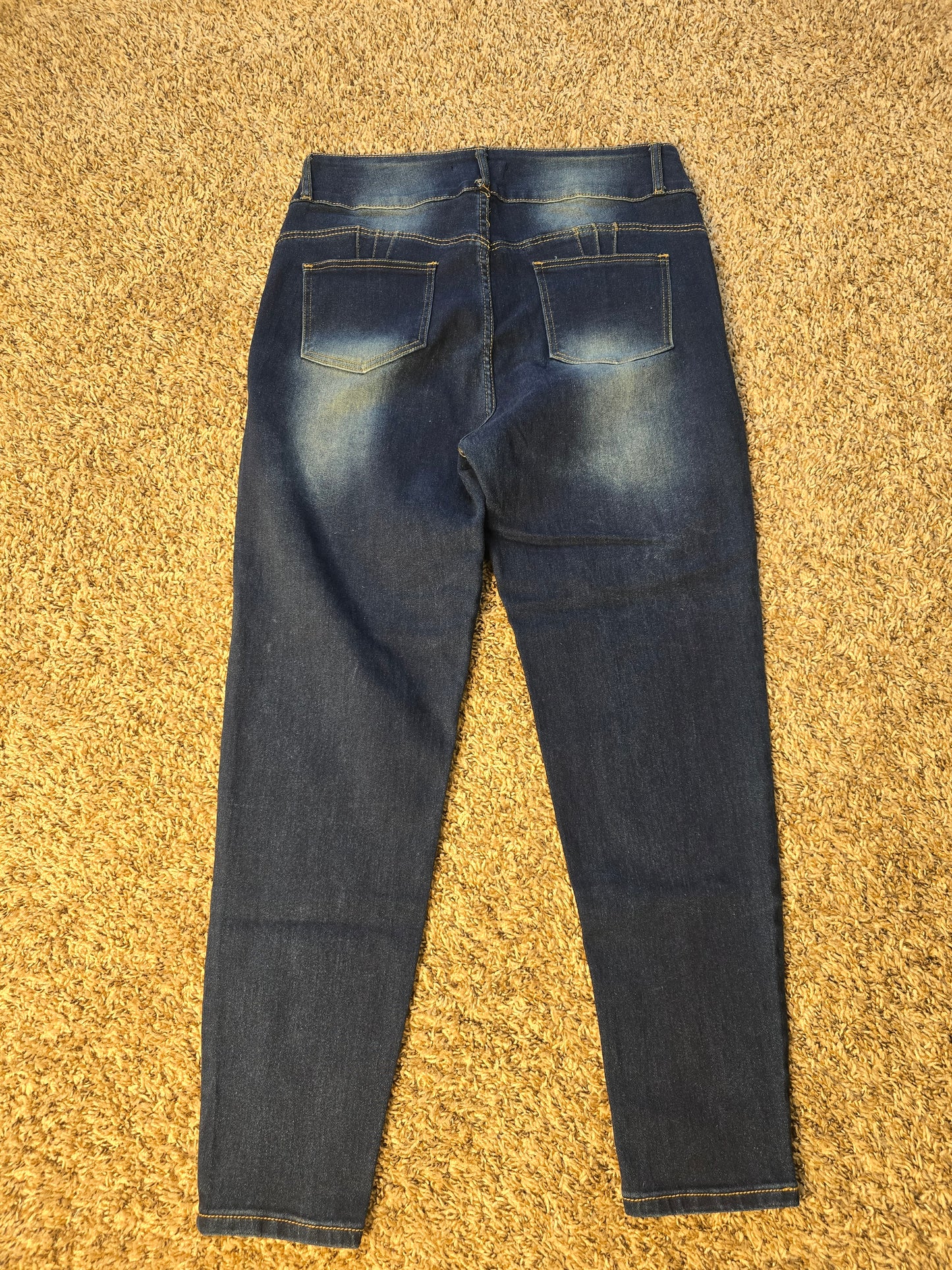 Between Us Women’s High Waist Skinny Jeans size 18 – Dark Wash Button Fly Denim image 9
