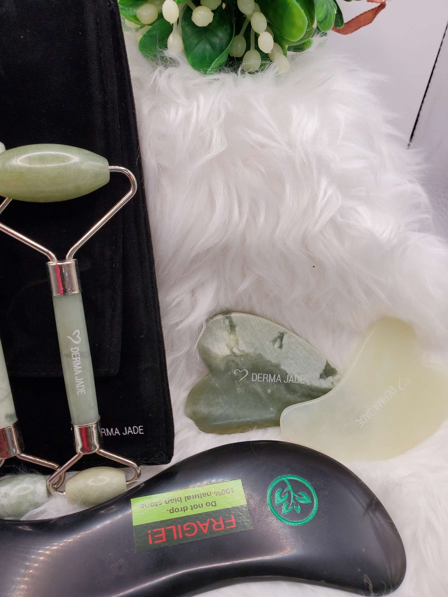 Skin beauty set Jade Roller & Gua Sha Logaia Massage Scraping Too image 2