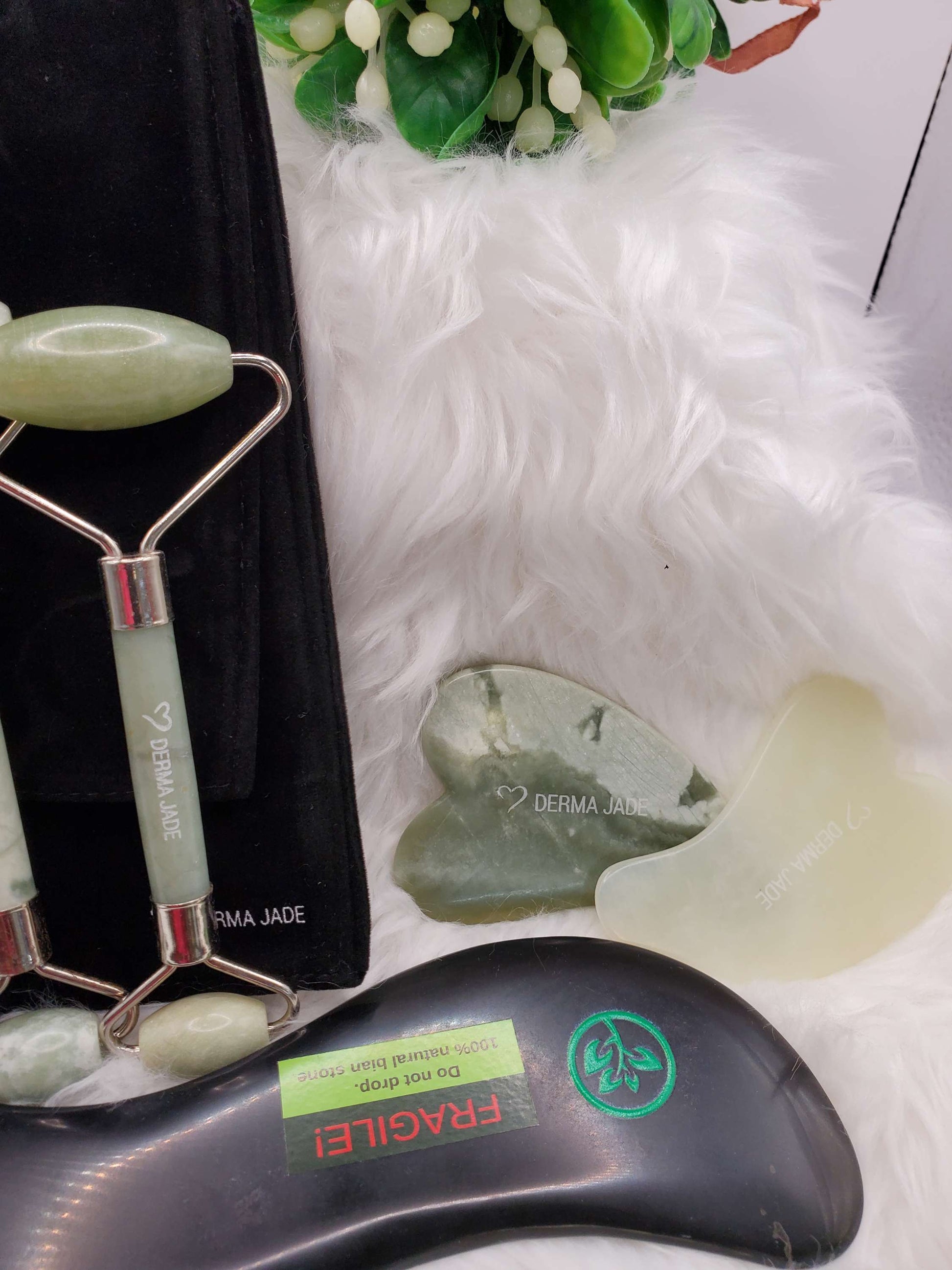 Skin beauty set Jade Roller & Gua Sha Logaia Massage Scraping Too image 2