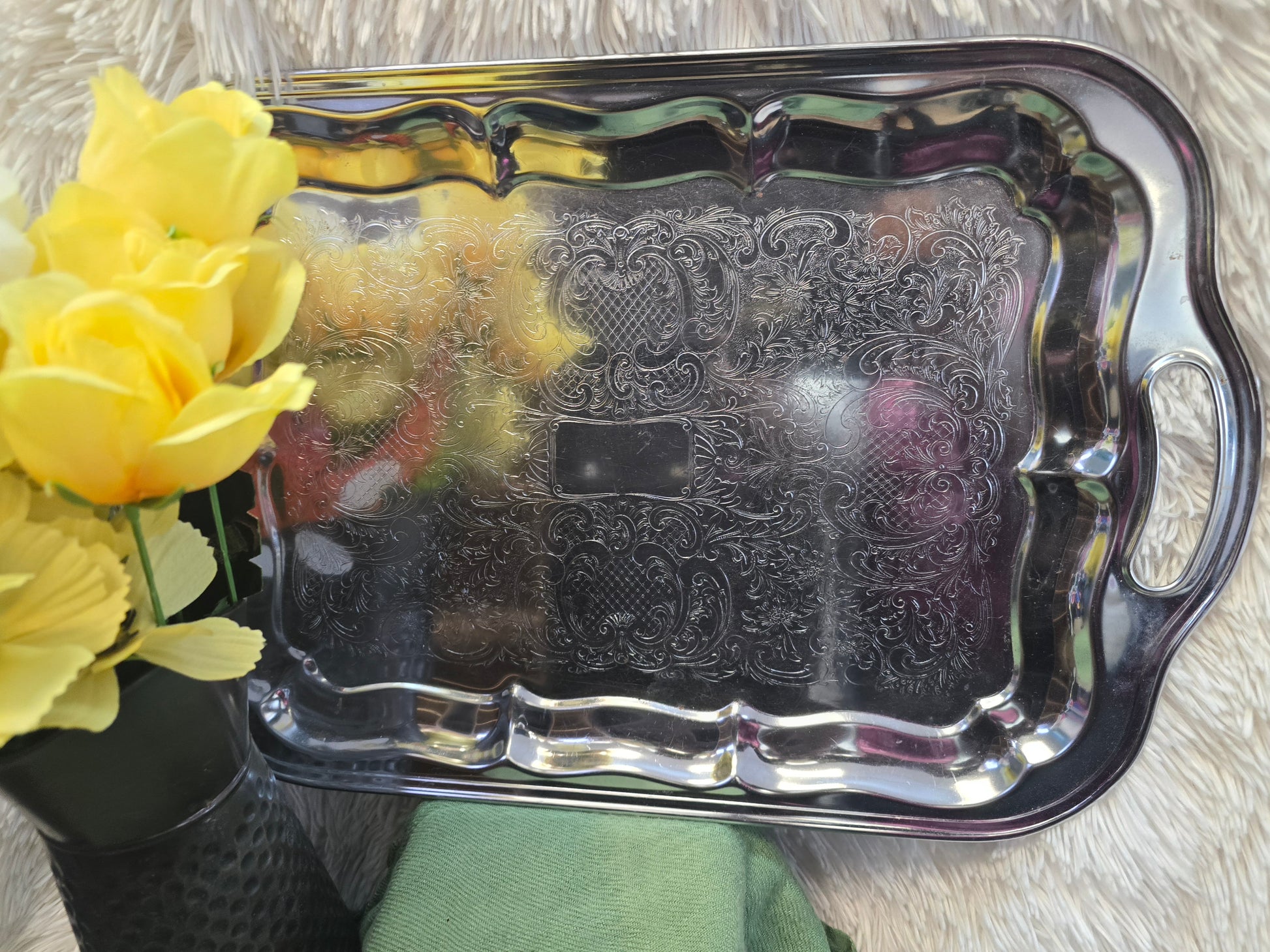 silver color Tray 18x12 image 2