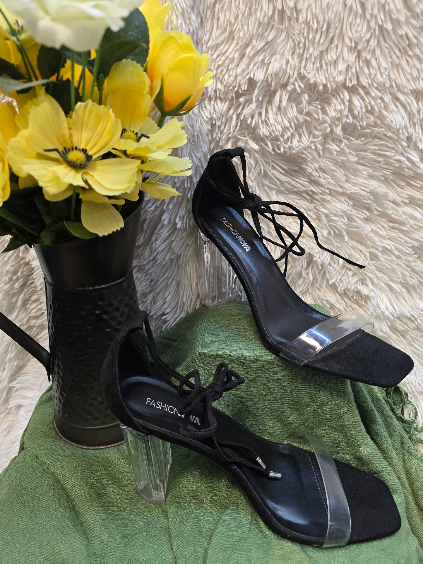 Fashionova transparent heels size 10 image 0