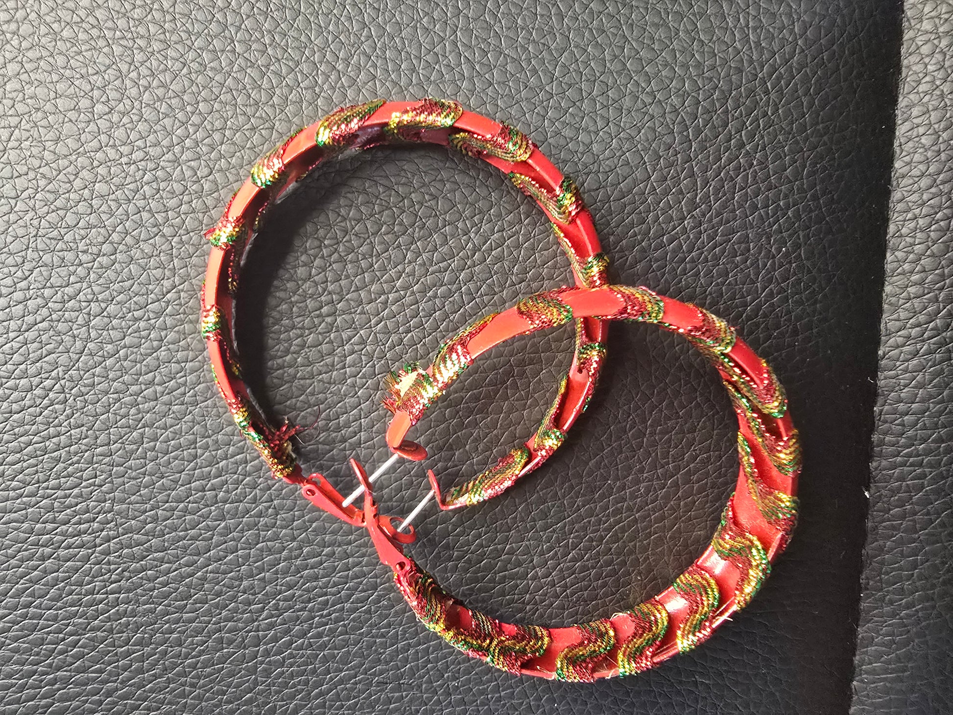 Bold Woven Statement Hoop Earrings image 2
