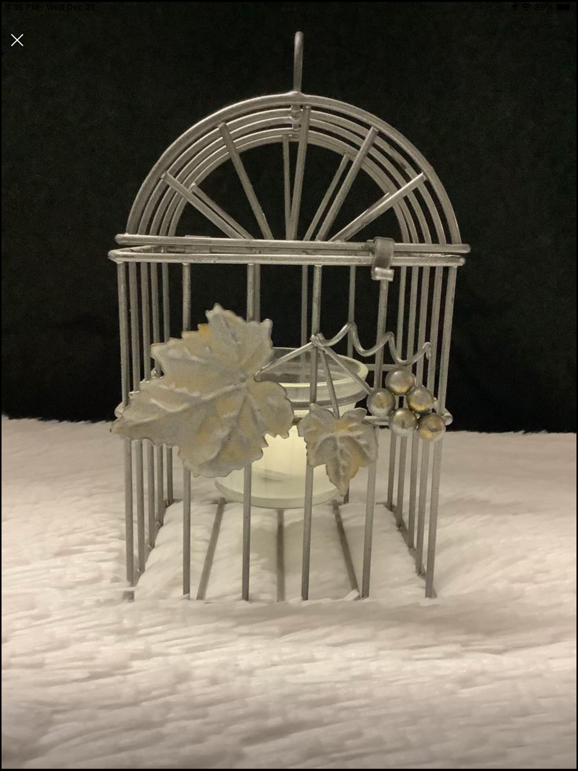 Vintage bird cage candle holder image 0