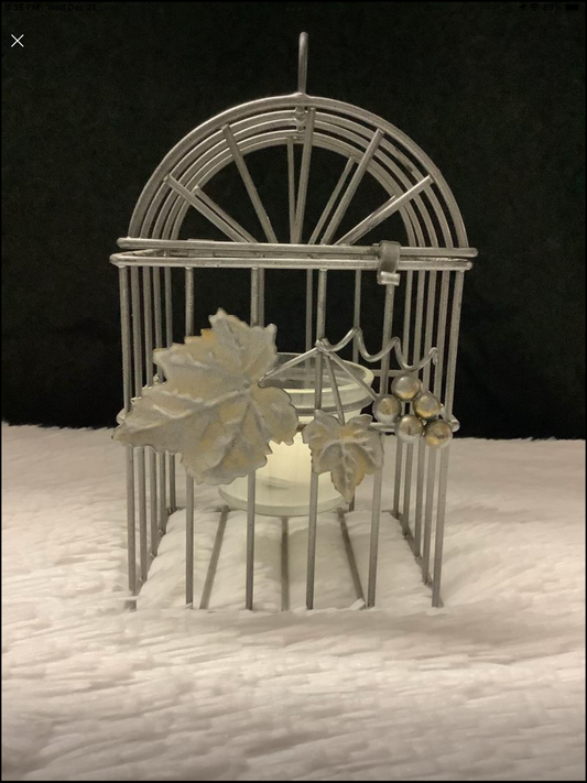 Vintage bird cage candle holder image 0