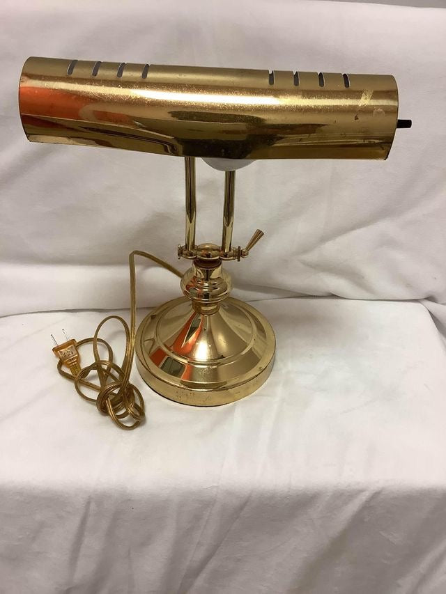 Vintage Brass Desk Lamp image 0