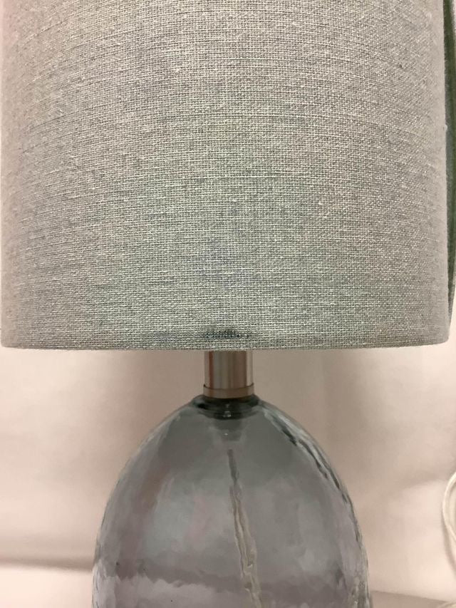 Light Blue Glass Lamp image 2