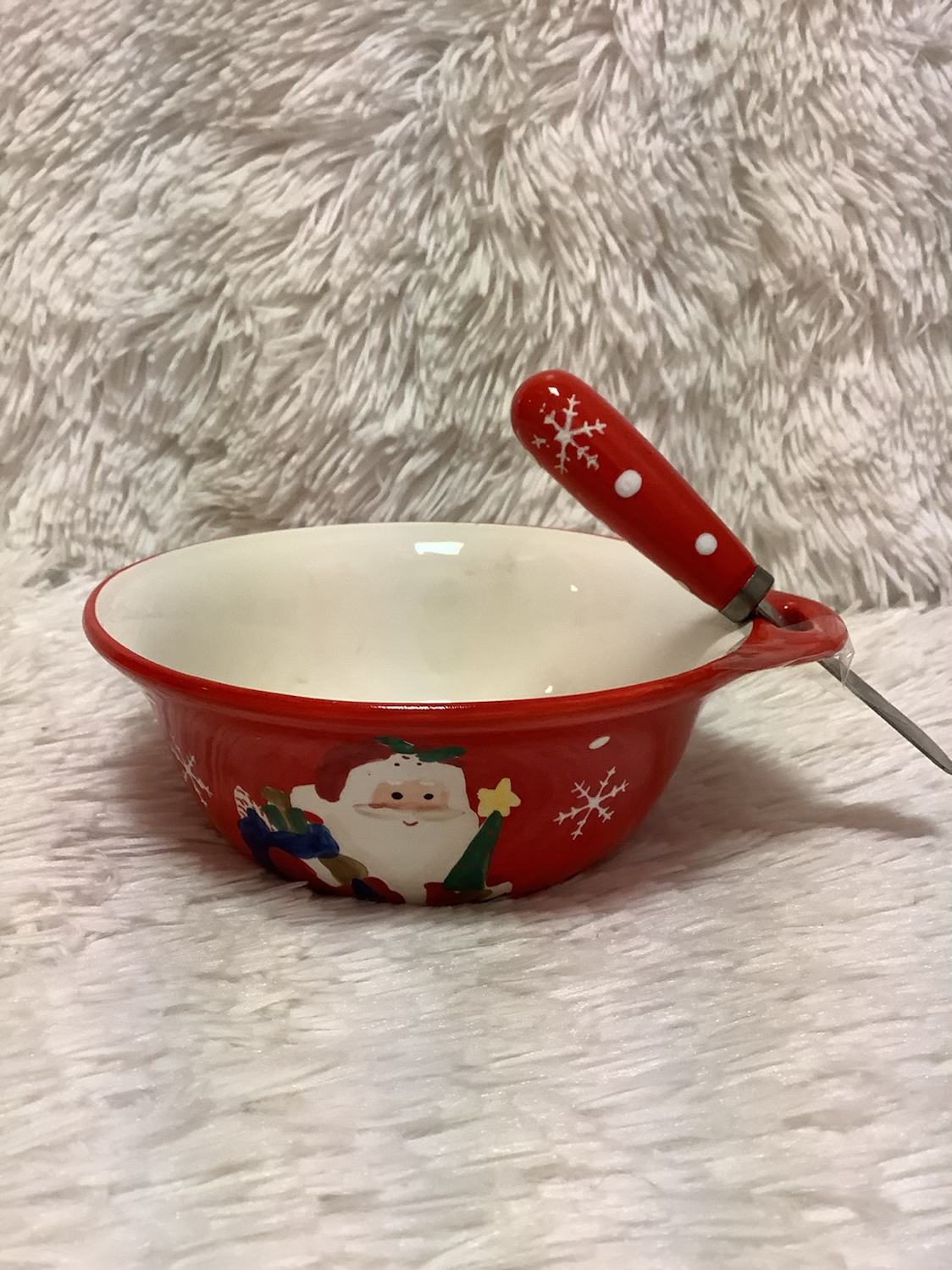 Christmas Bowl With butter  Spreader image 2