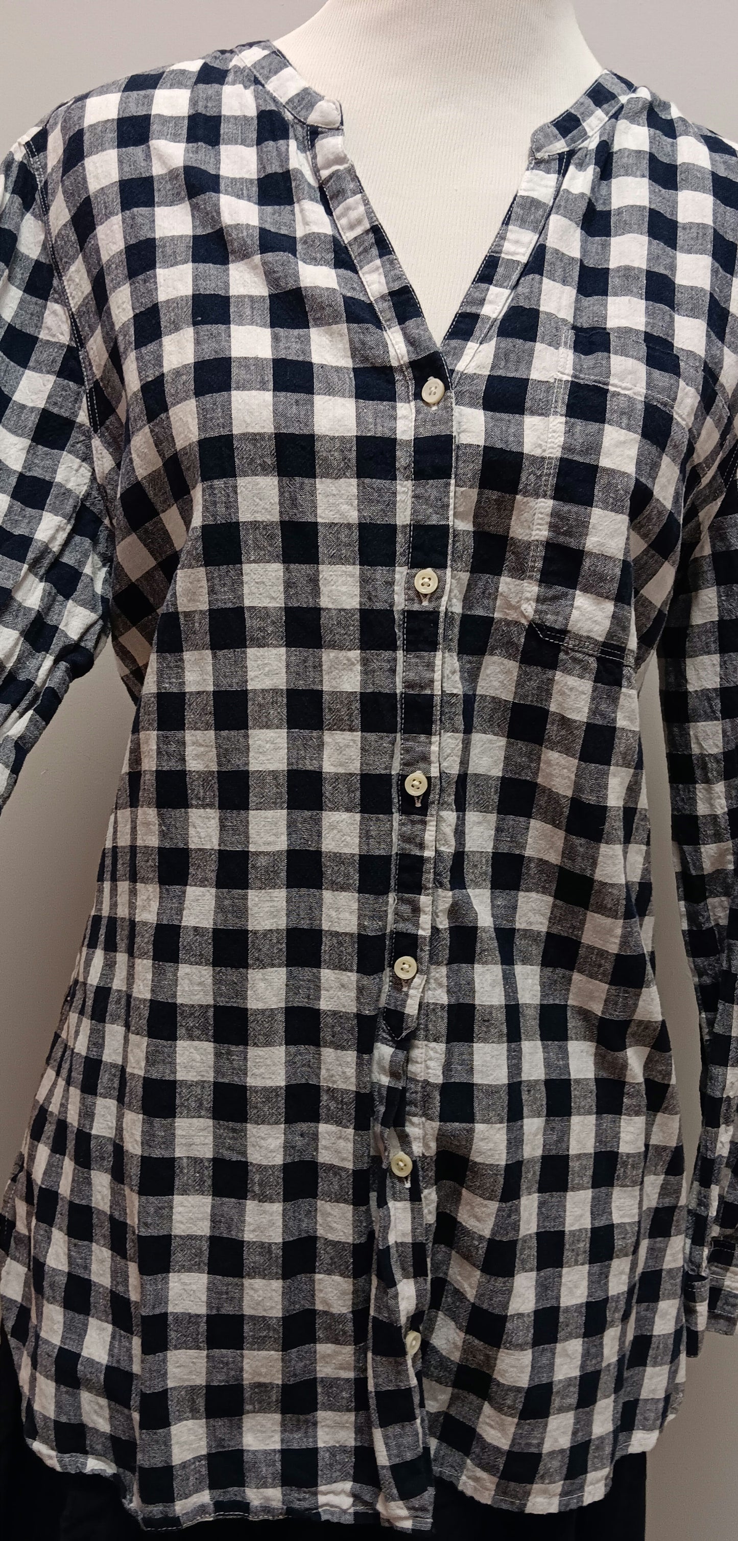 Old navy blue stripe tunic blouse size 1X image 8