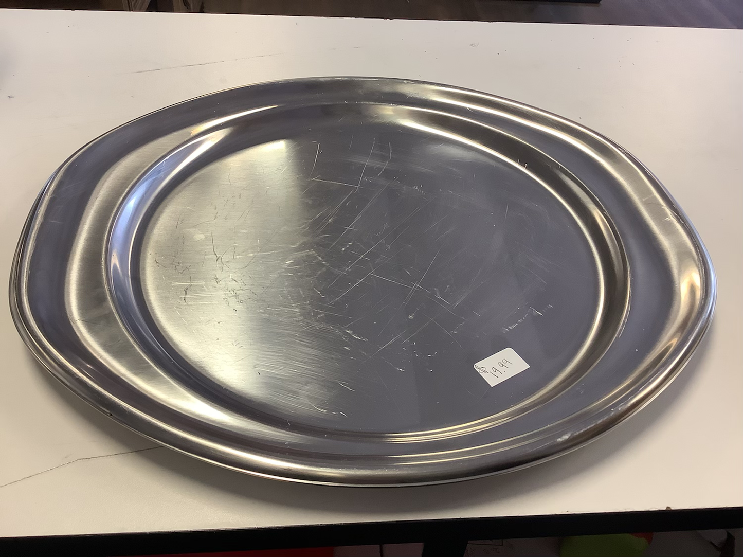silver color serving tray image 3