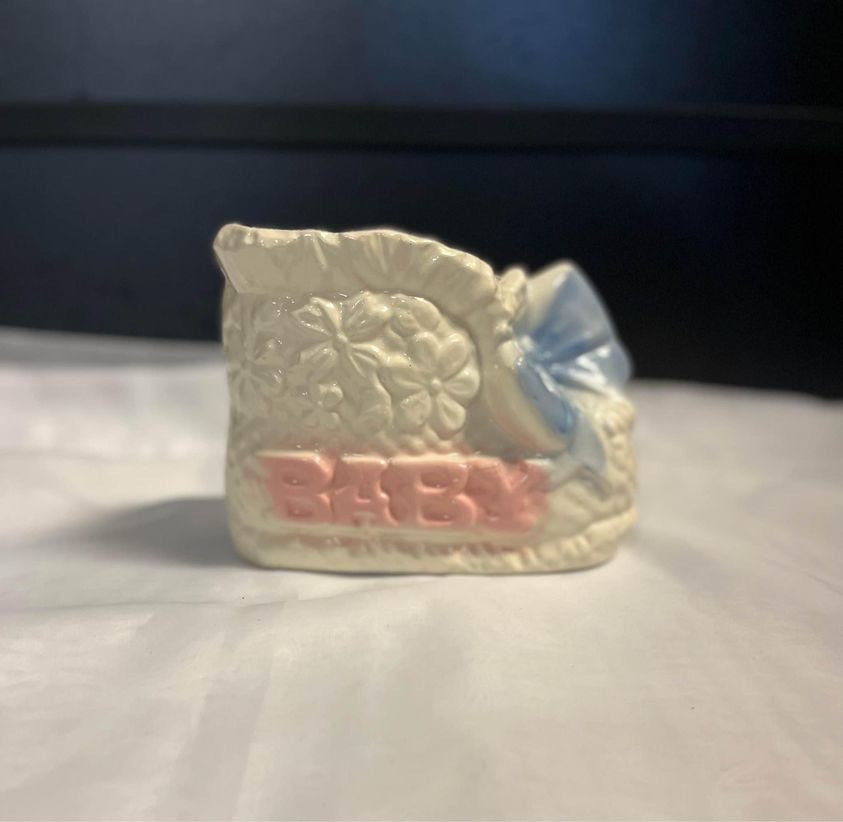 Porcelain Baby shoe Planter image 0