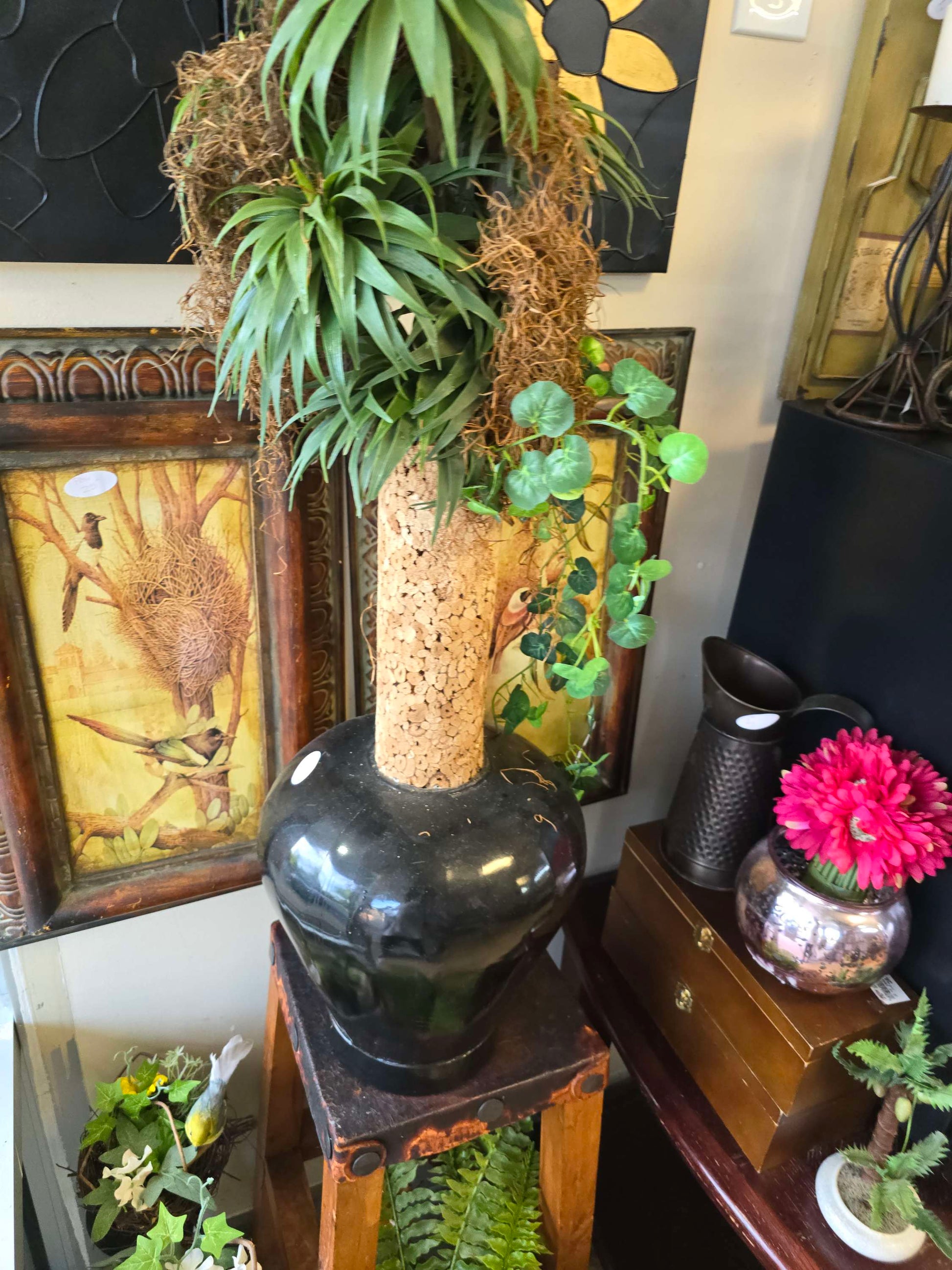 Vase with green plant image 2