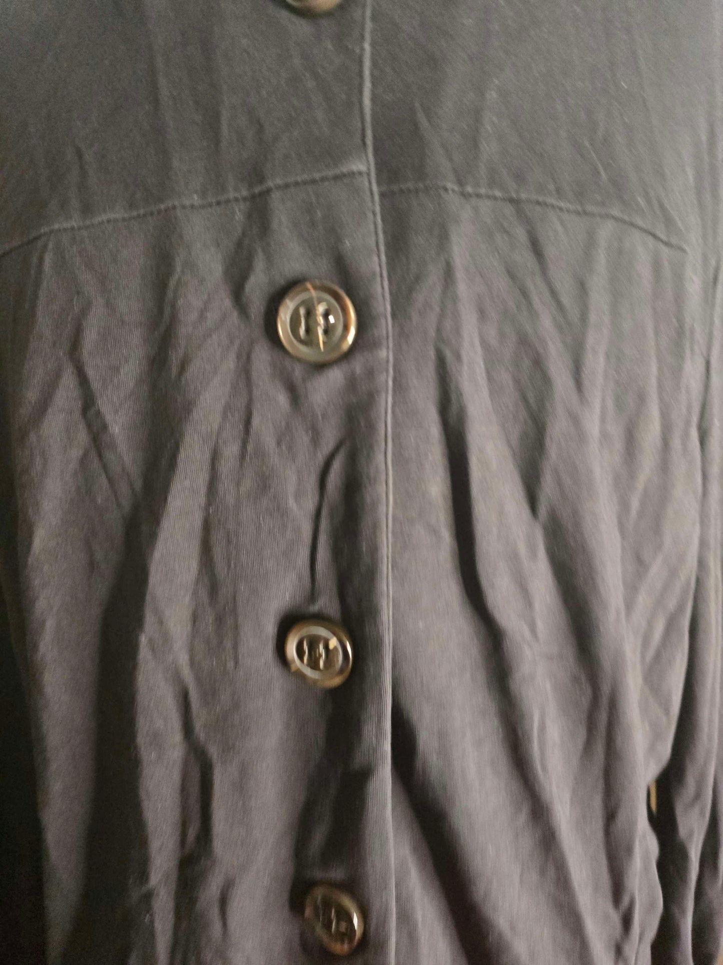 Talbots black button front sweater with side pockets 1X image 2