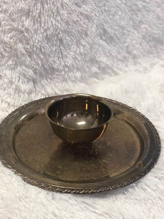 vintage chip and dip silver plated platter image 1
