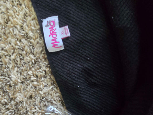 Madrag Black Ribbed One-Shoulder Midi Dress Size XL image 1
