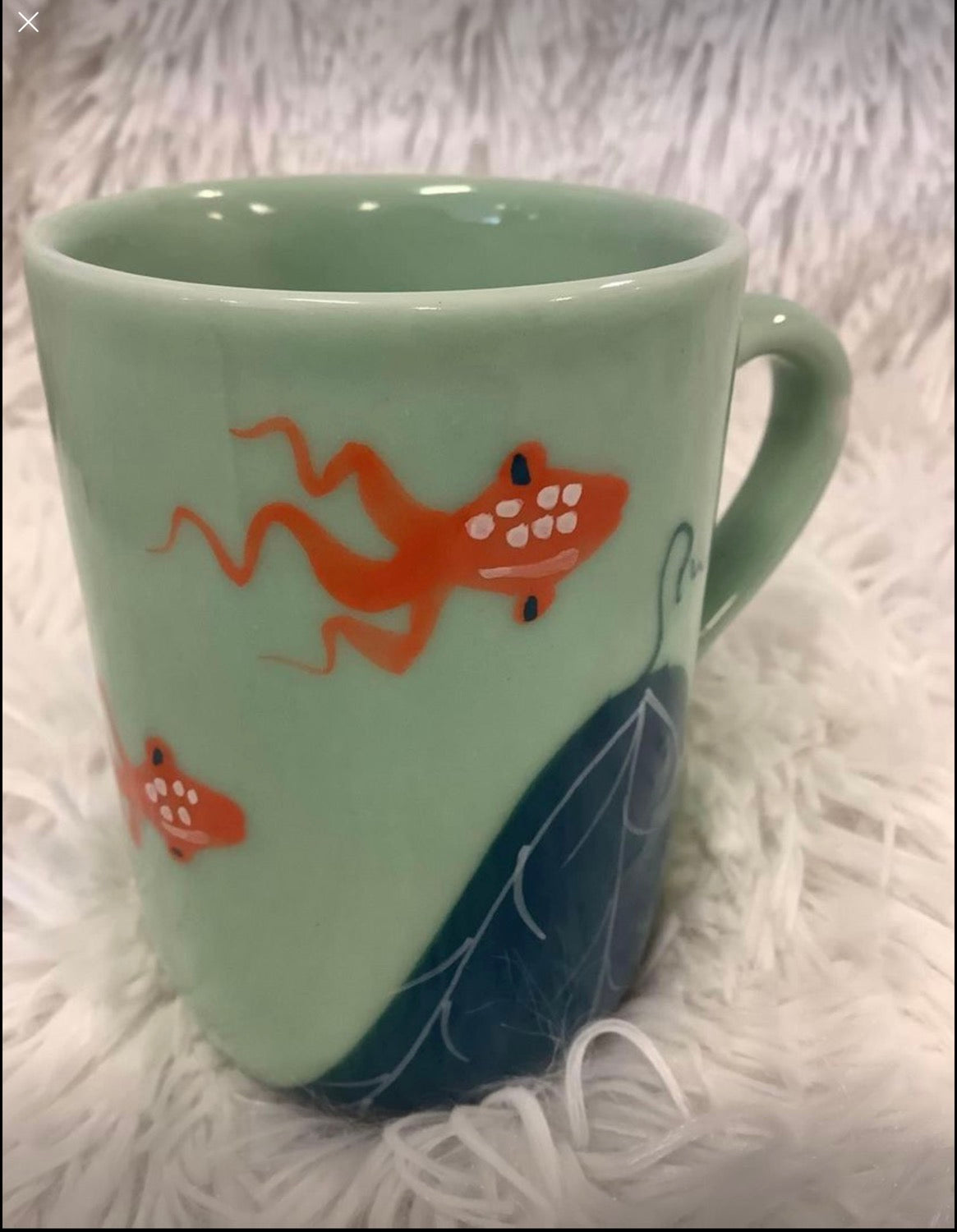 Oriental mug with fish design image 8