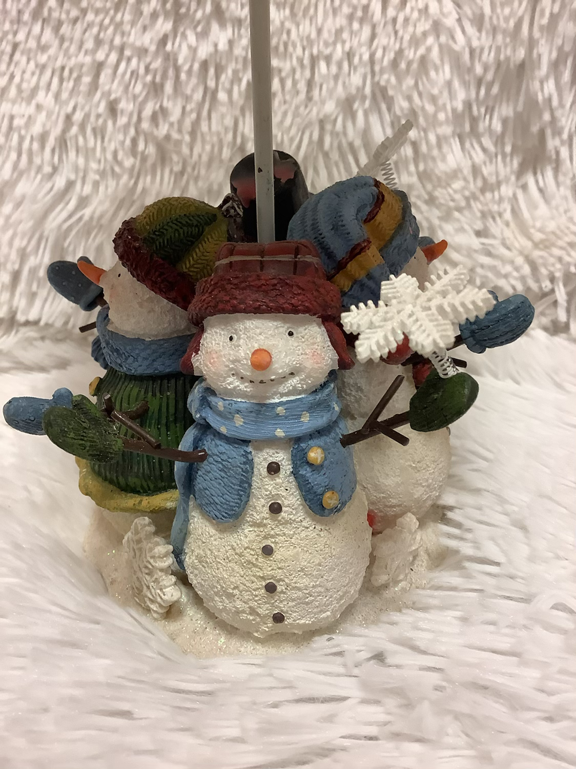 Christmas snowman candle holder image 3