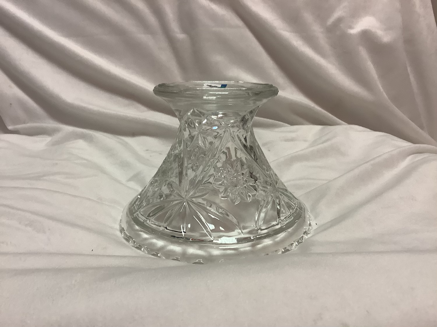 Vintage Clear Glass vase/ doubles as a punch bowl vase image 4