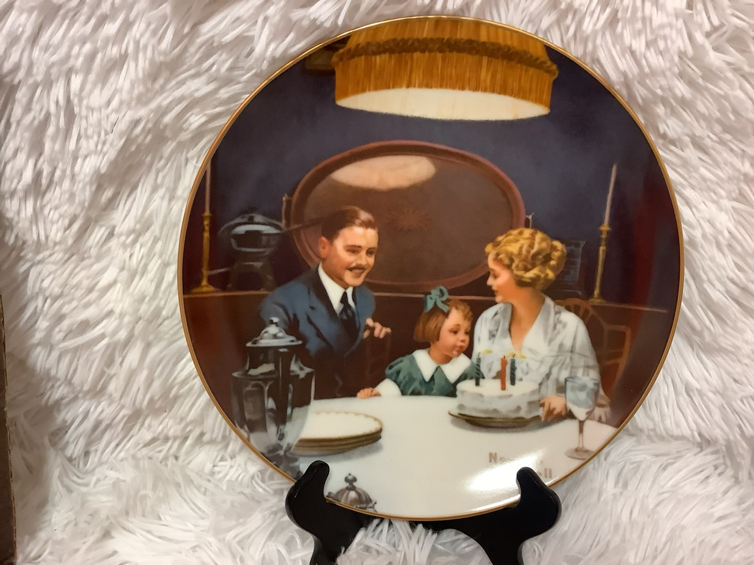 Norman Rockwell “the birthday wish” plate image 0