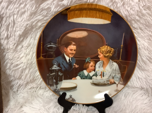 Norman Rockwell “the birthday wish” plate image 0