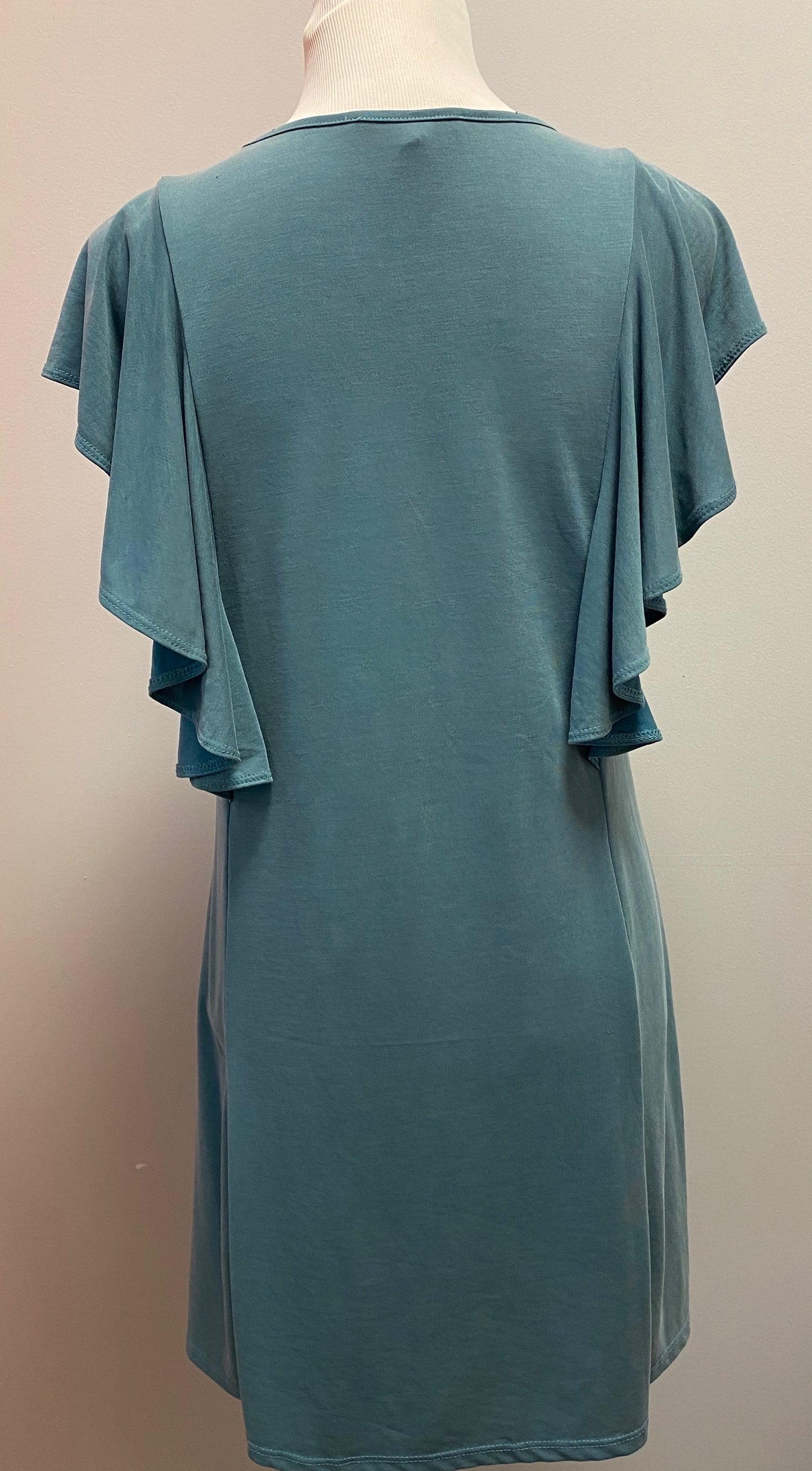 Pink Rose Turquoise Dress (M) image 7