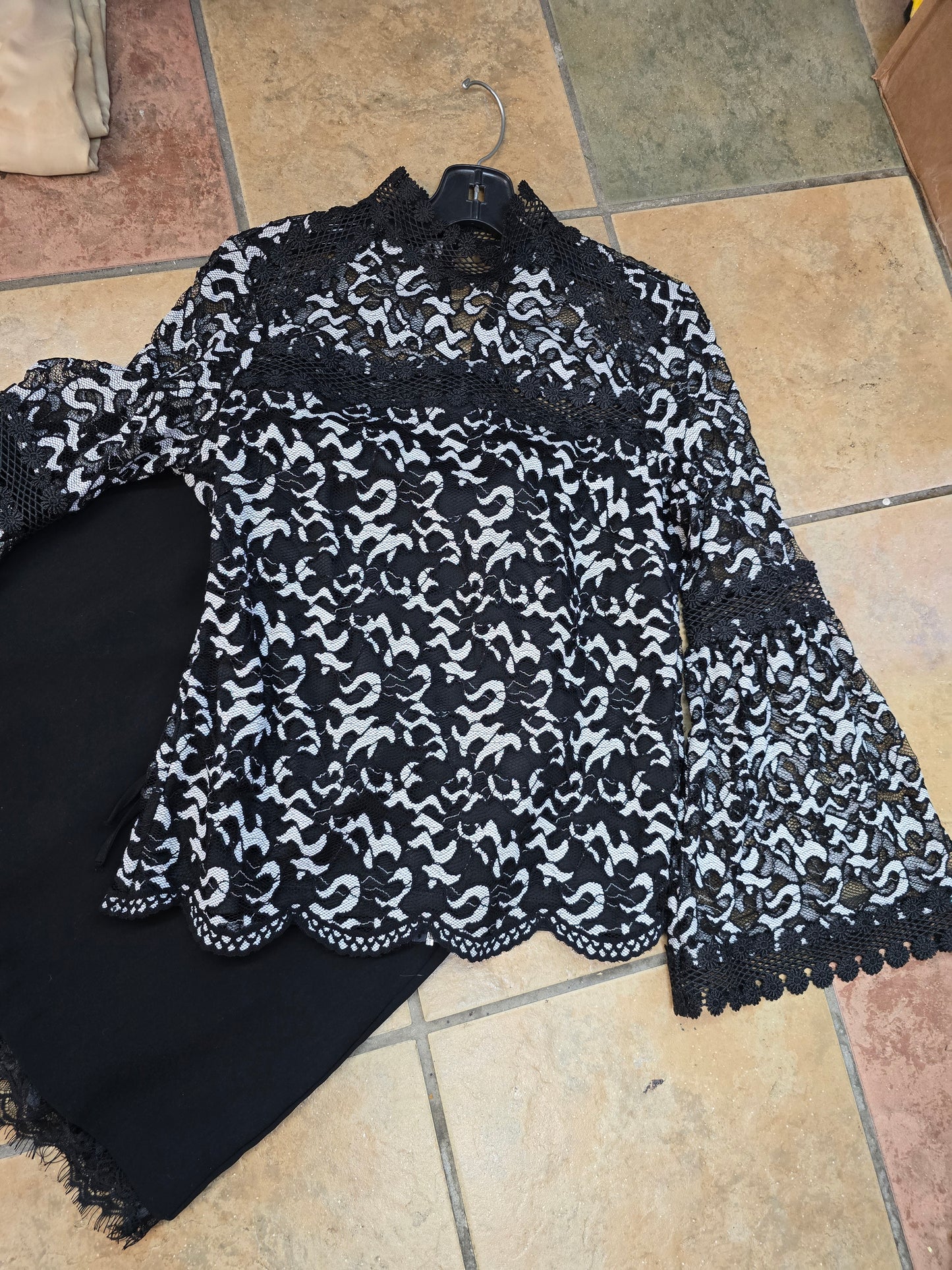 Boston Proper black long sleeve blouse XS image 4