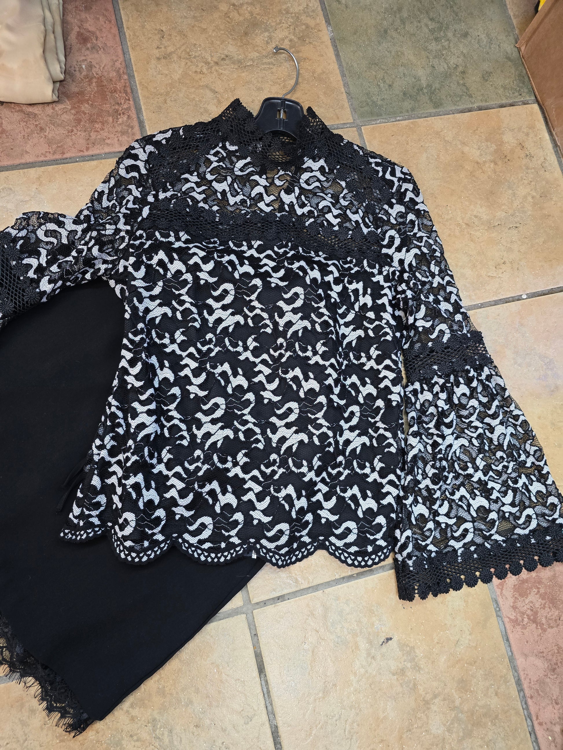 Boston Proper black long sleeve blouse XS image 4