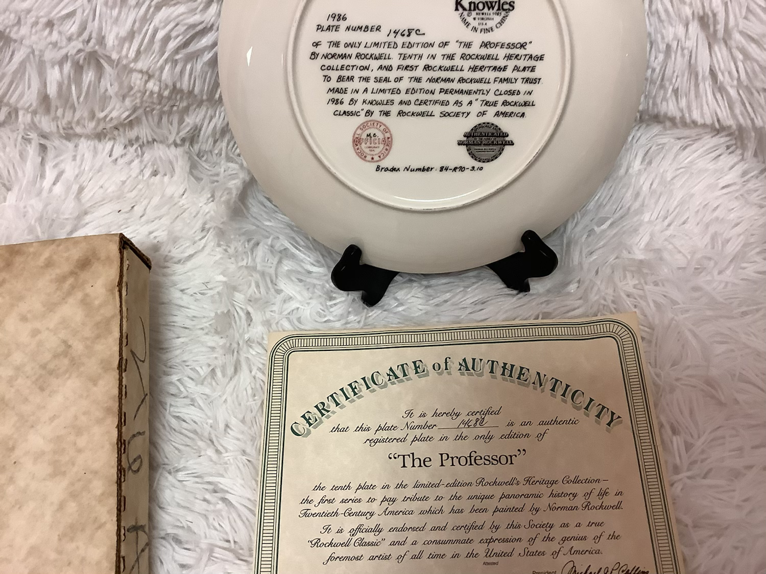 Norman Rockwell “the professor” plate image 1