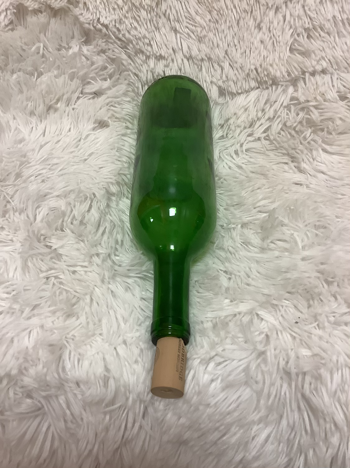 Dark green wine bottle decor image 1