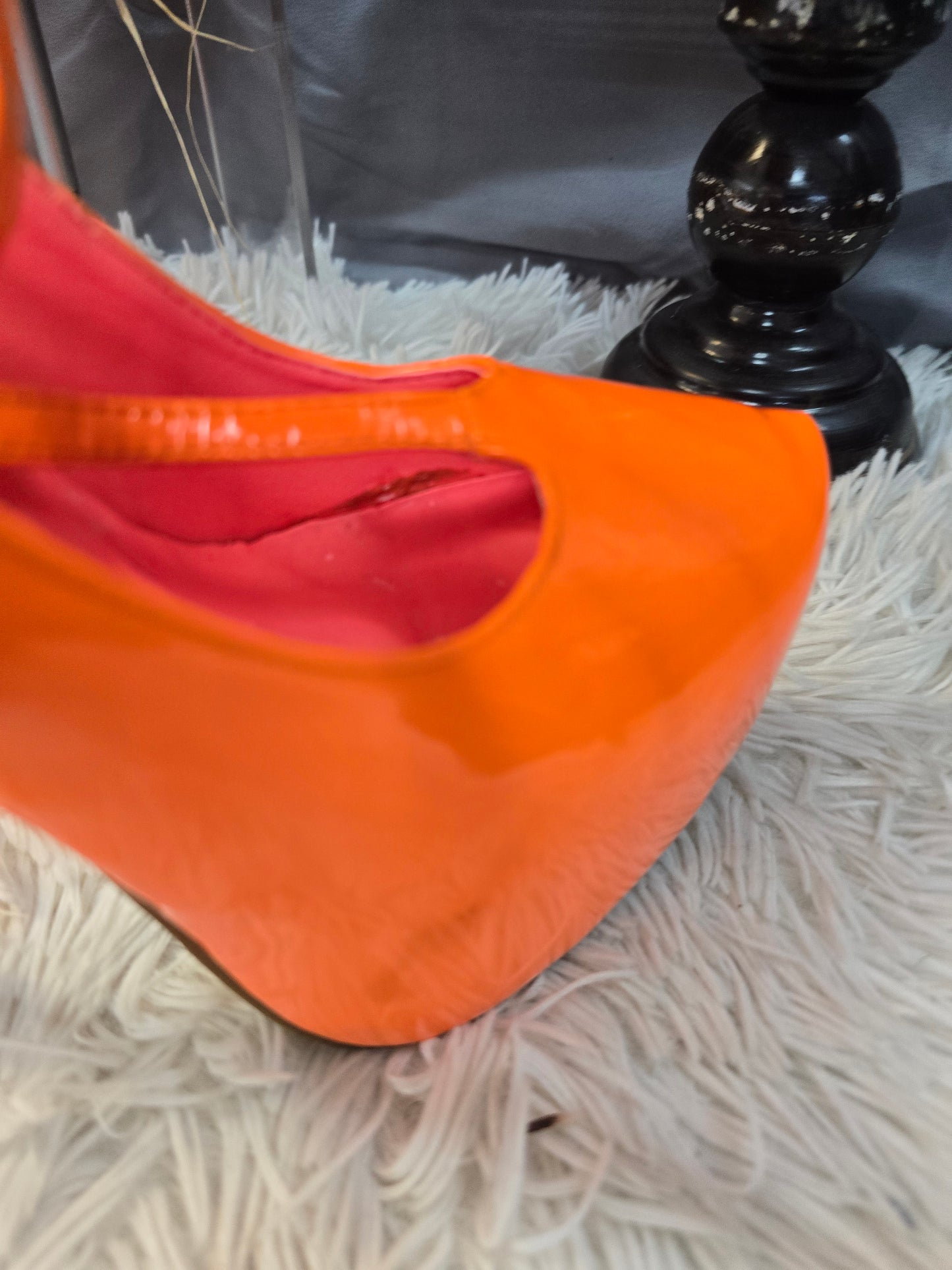 Orange high heels  image 3