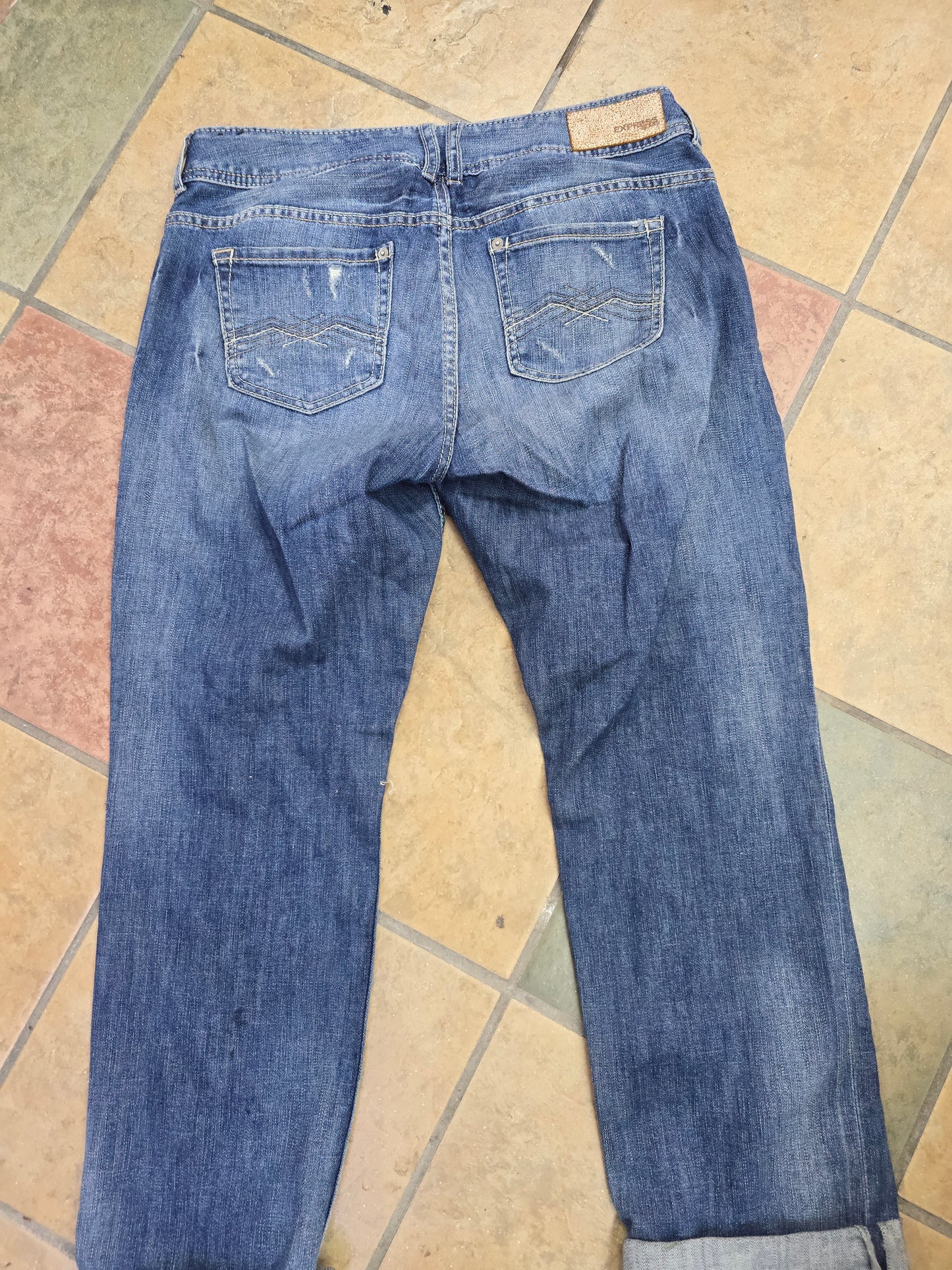 Express boyfriend jeans/denim size 8 image 1