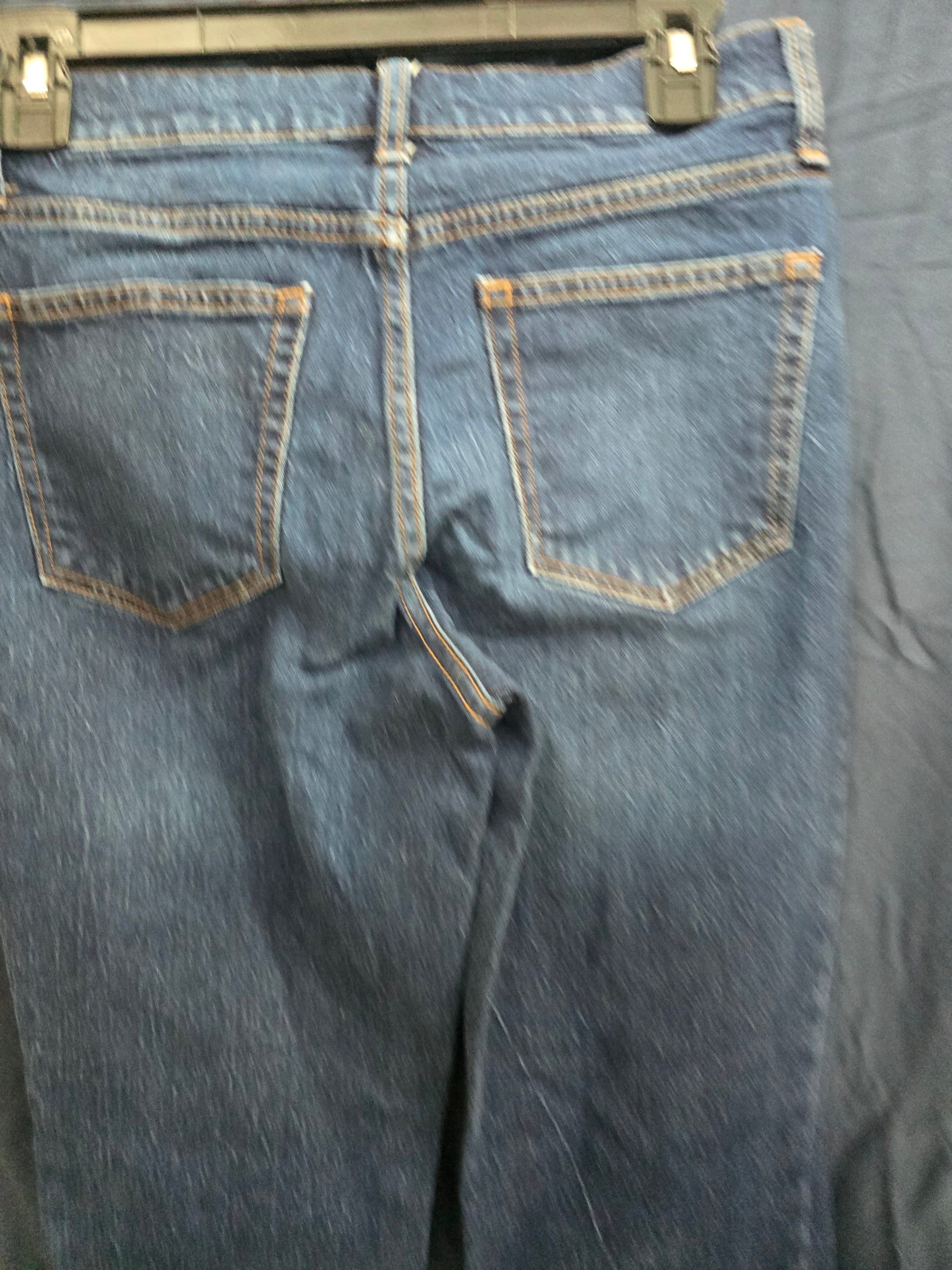 J. Crew Mid Rise Flare Crop Button Fly Dark Wash Jeans Size 25 Stretch Cotton image 5
