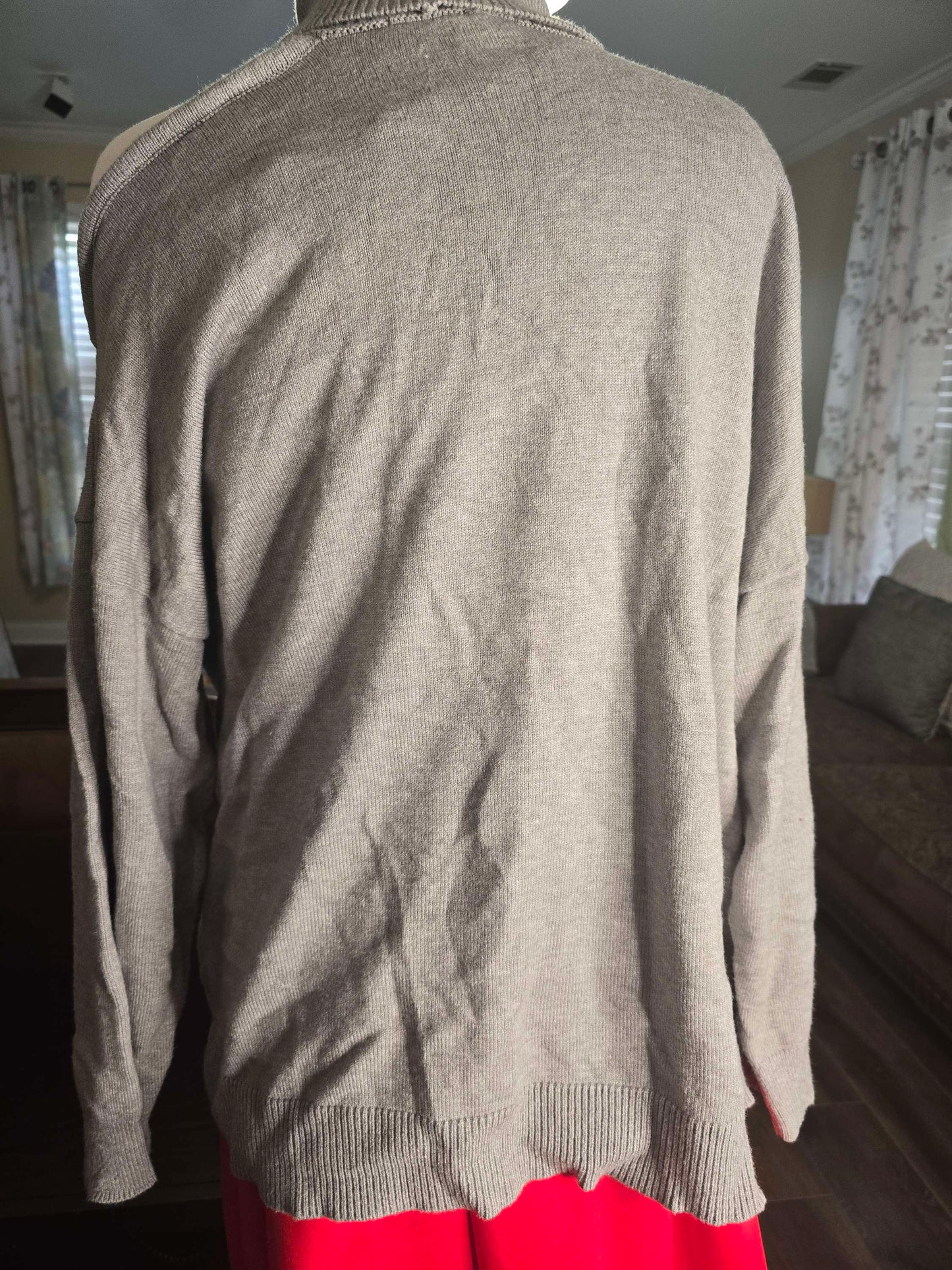 Turtle neck off shoulder gray sweater 22/24 image 6