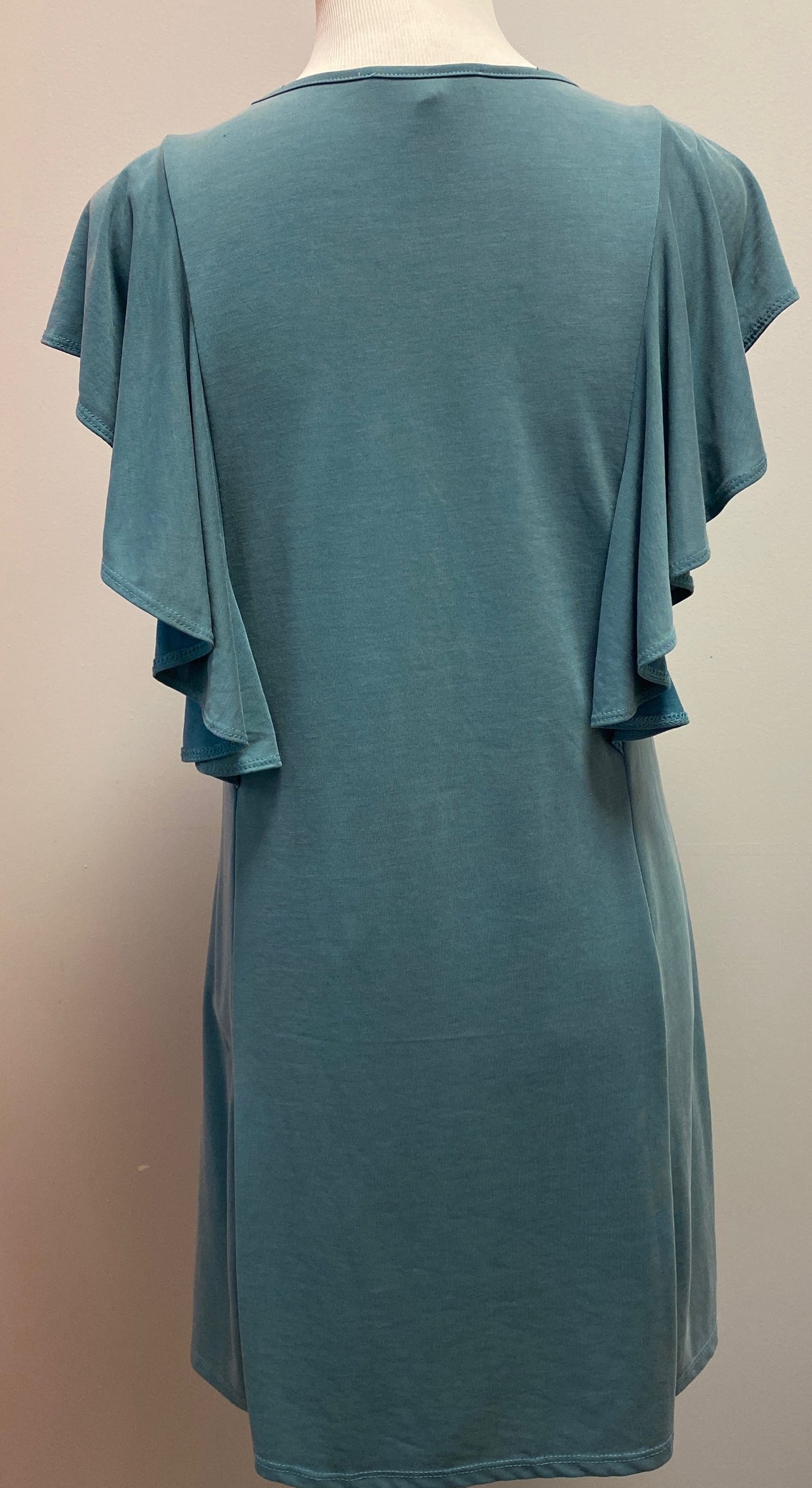 Pink Rose Turquoise Dress (M) image 6