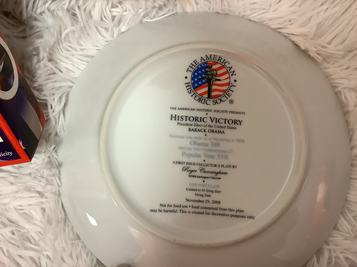 Collectors plate Barack Obama image 1