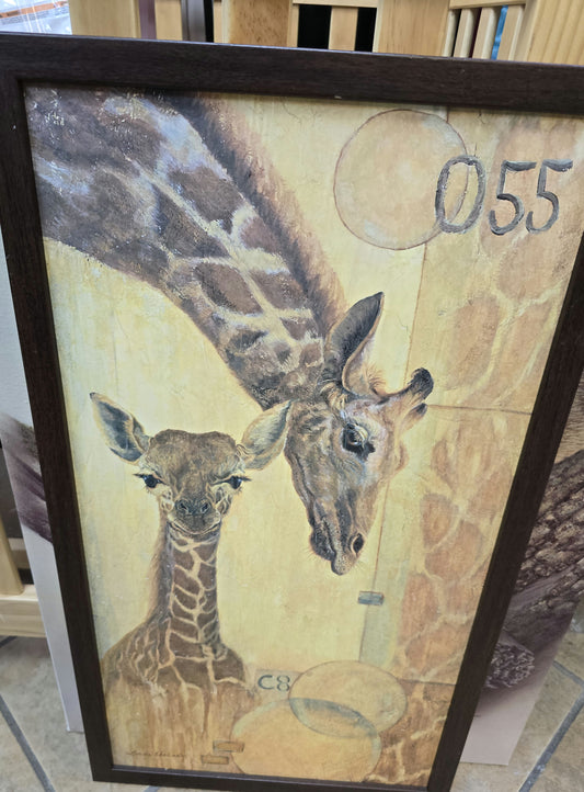 Giraffe necking wall art 5x16.5 image 0