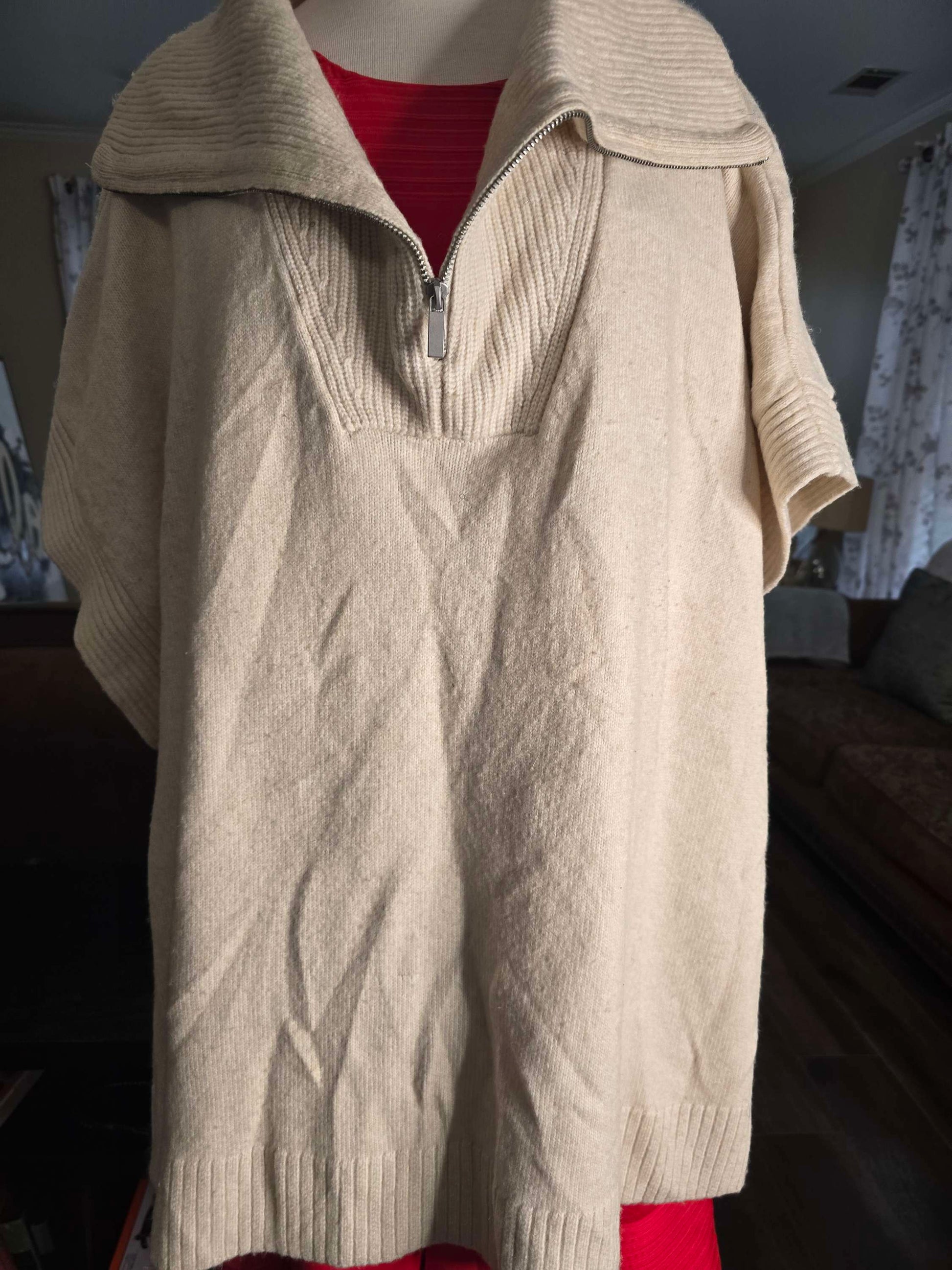 H/M ivory poncho image 0