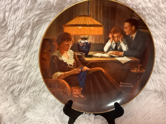Norman Rockwell “father’s help” plate image 0