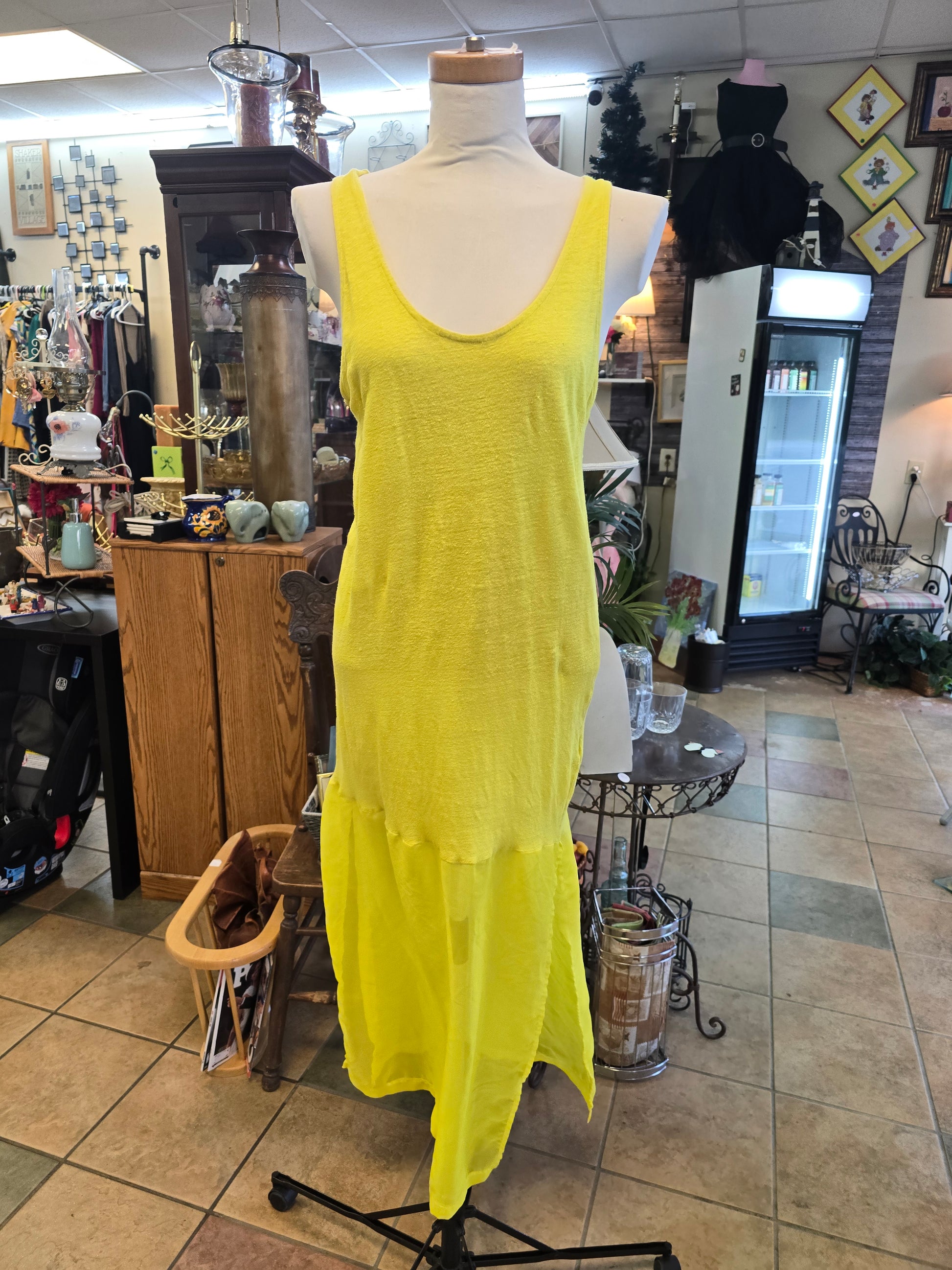 Yellow sun dress size Medium image 2