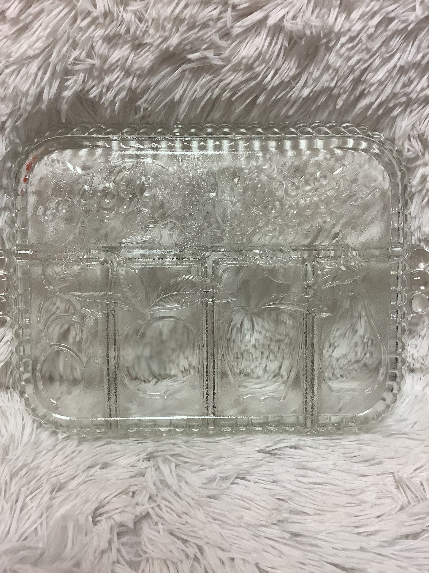 Vintage indian glass serving tray image 4