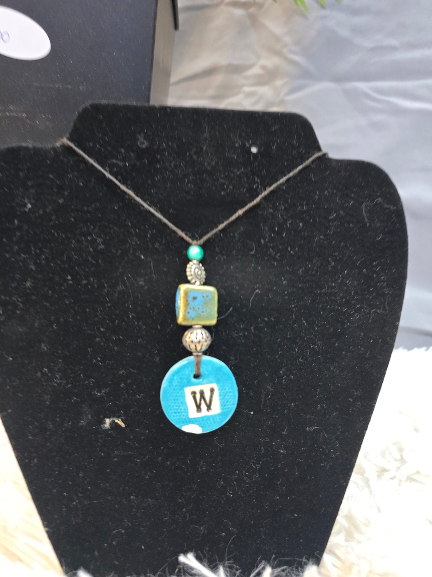 Stone and wax necklace  image 7