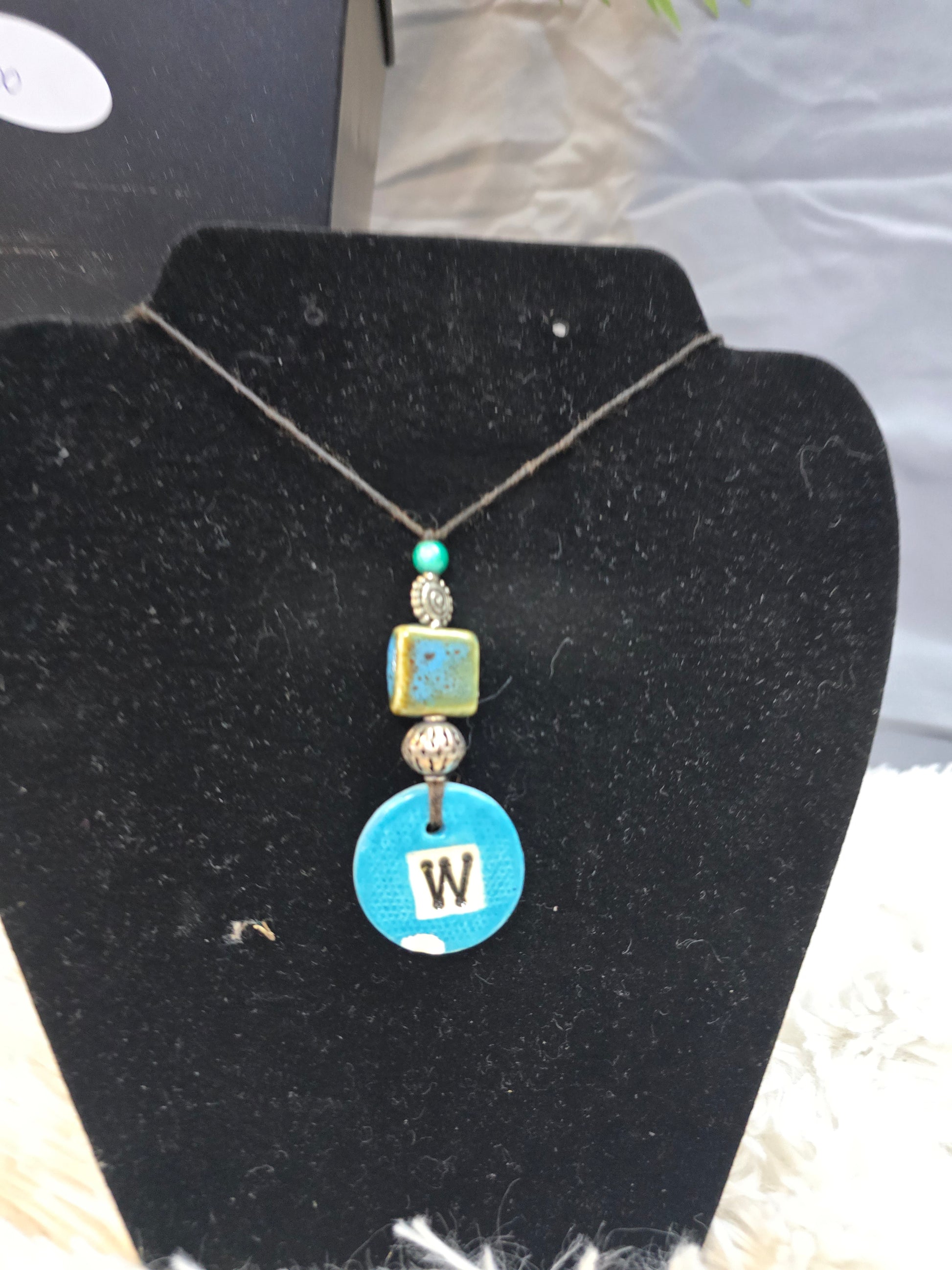 Stone and wax necklace  image 7