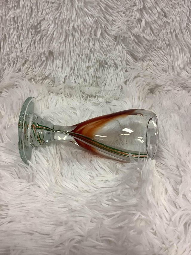 Small orange and green striped cup image 6